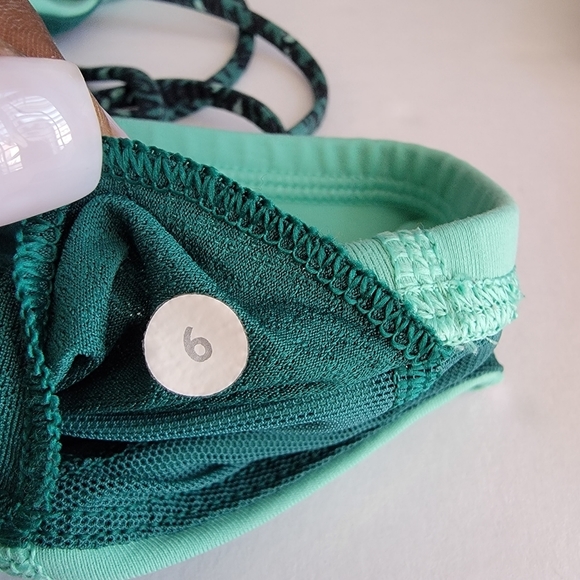 Lululemon Sport Bra Sz 6 Free To Be Wild Teal Green Racer Back - Picture 5 of 5